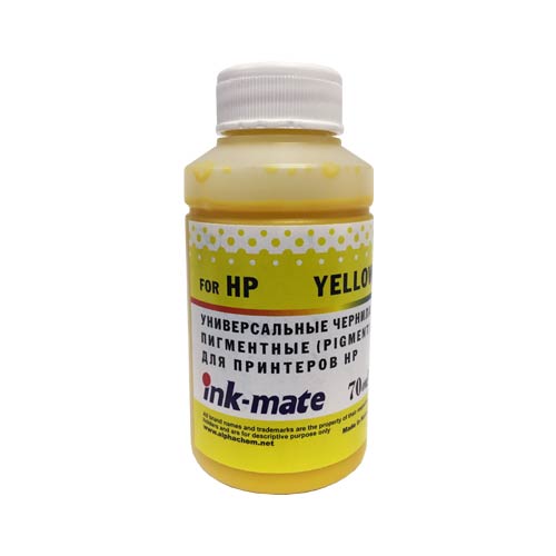 Чернила универсальные для HP 70мл, yellow, Pigment HIMB-UPY