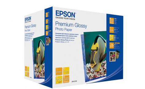 Фотобумага EPSON Глянцевая Premium Glossy 255г/м2 А12 (13Х18) 500листов