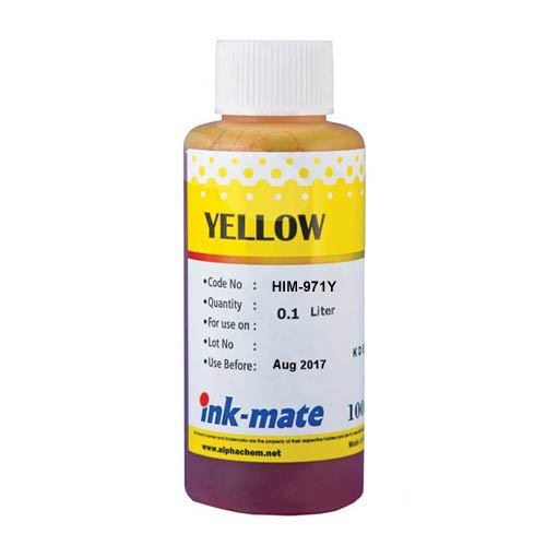 Чернила для HP Officejet Pro X451dn/X551dw/X476dn/X576dw 100мл, yellow, Dye HIM-971Y