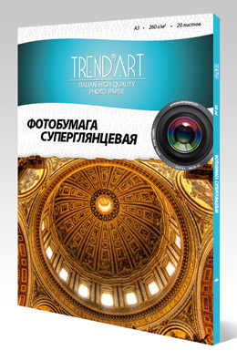 TrendArt Premium High Glossy Inkjet А3, 260г, 20
