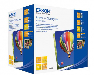 Фотобумага EPSON Полуглянцевая Premium Semigloss 260г/м (10x15см) 500листов