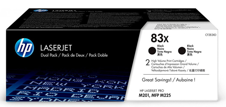 Картридж HP 83X LaserJet Pro M201/M225 mfp dual pack black