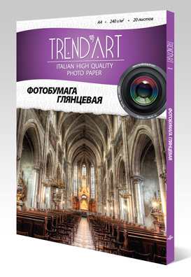 Фотобумага TrendArt High Glossy Inkjet H240_A4_20