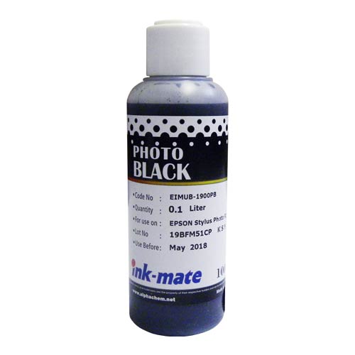 Чернила для EPSON T0871 R1900/2000 100мл, photo black, Pigment EIMUB-1900PB