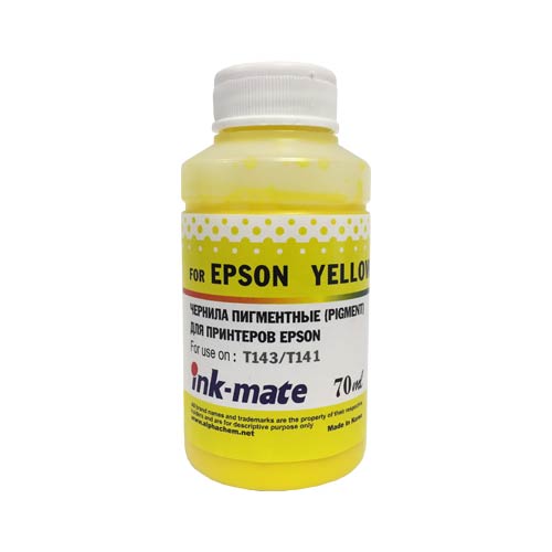 Чернила для EPSON Т143/T141 70мл, yellow, Pigment EIM-143PY