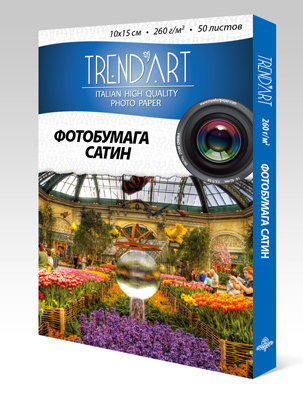 Фотобумага TrendArt Premium Satin Inkjet PS260_10X15_50