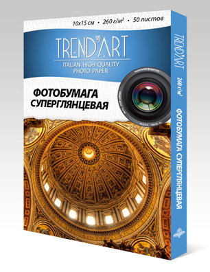 TrendArt Premium High Glossy Inkjet 10x15см, 260г, 50
