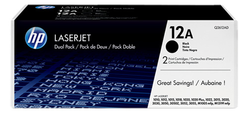 Картридж HP 12A LaserJet 1010/1020/3050 dual pack black